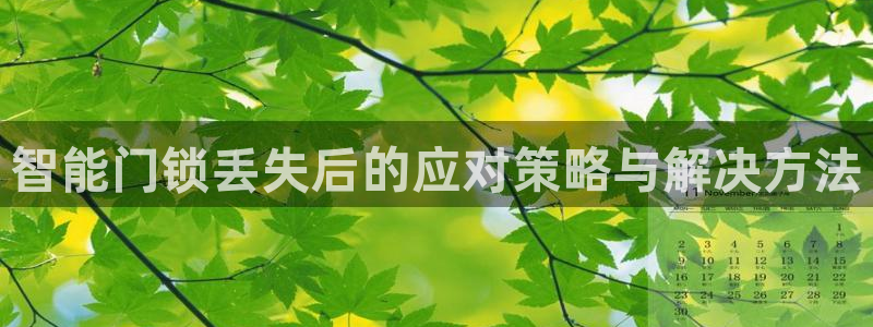 jdb富豪哥游戏中奖图片：智能门锁丢失后的应对策略与解决方法