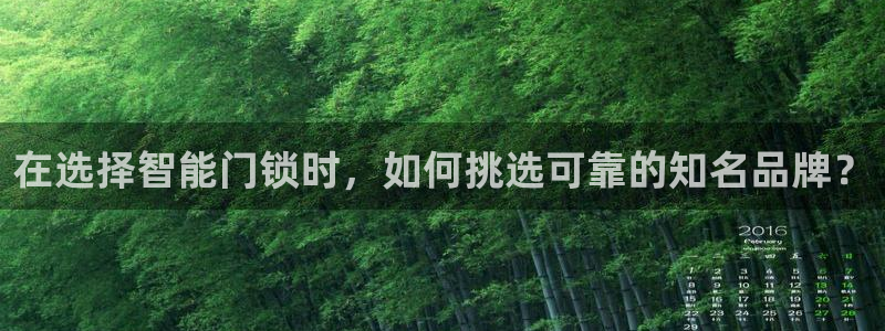 jdb电子游戏修改器：在选择智能门锁时，如何挑选可靠的知名品