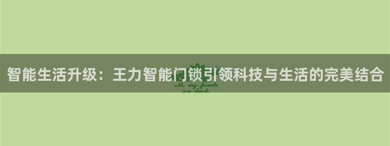 jdb电子夺宝试玩版：智能生活升级：王力智能门锁引领科技与生